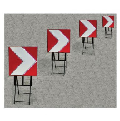 Delineatore modulare di curva luminoso "light" bianco-rosso