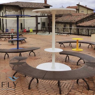 Panchina Rest senza schienale a sezione angolare