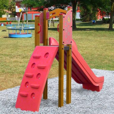 Scivolo con arrampicata