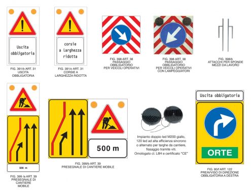 Segnali temporanei da cantiere