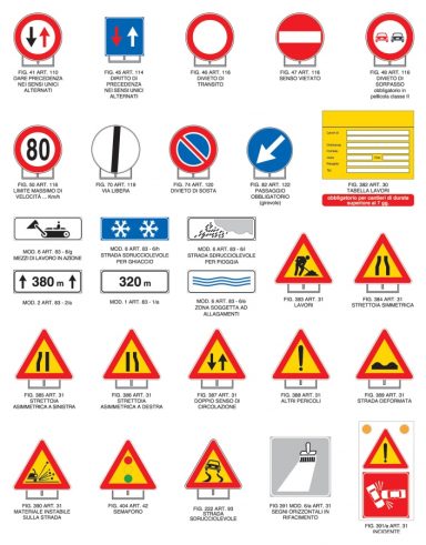 Segnali temporanei da cantiere