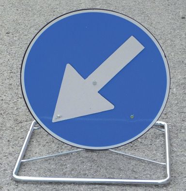 direzione obbligatoria a sx con cavalletto richiudibile