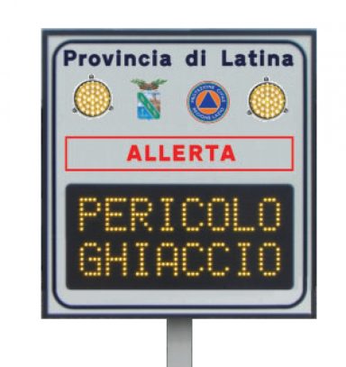 Pannello informativo allerta ghiaccio