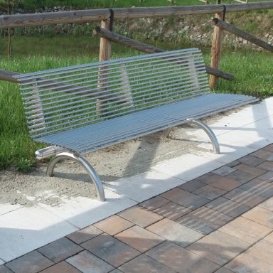 Panchina Rest inox con schienale